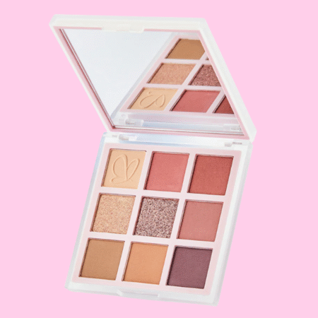 Paleta de Sombras Pink – 6 Tonos Mate y 3 Satinados de Larga Duración